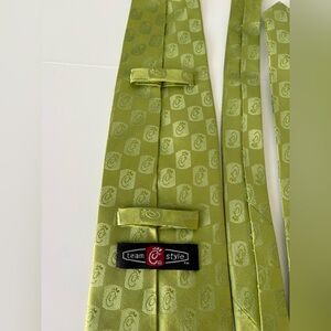 Chick-fil-A Lime Green Logo Silk Novelty Necktie Employee Uniform
